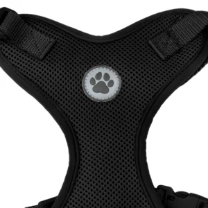 Mesh Adjustable Reflective Dog Walking Harness – Black