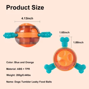 Dog Interactive Toys, Durable Food Feeder Tumbler Toy, Enrichment Mind Stimulating Puzzle