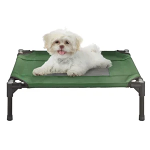 24.5 x 18.5 PETMAKER Portable Elevated Cot-Style Pet Bed for Cat or Dog - Green